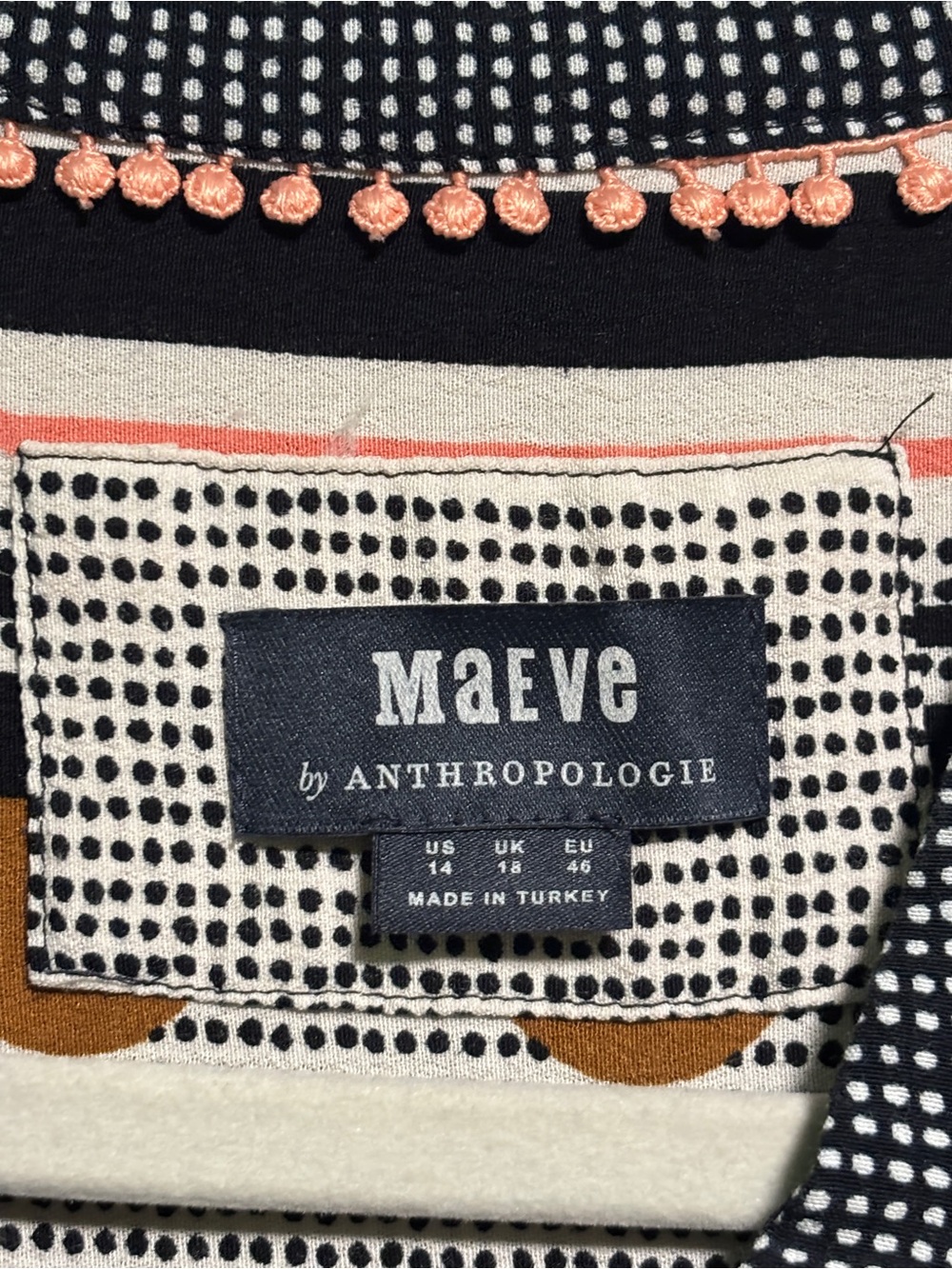 Anthropologie Maeve Alondra Midi Dress, Size 14 - Picture 3 of 10